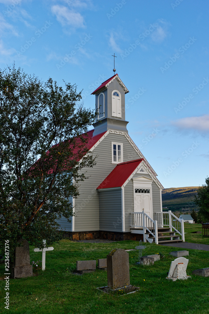 Naklejka premium alte Kirche von Reykholt, Island