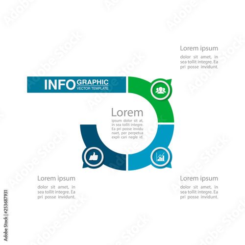 Vector infographic template for  diagram, graph, presentation, chart, business concept with 3 options.
