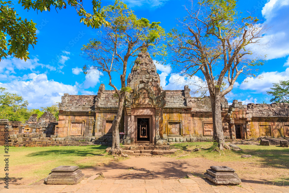 Phanom rung historical park, An ancient stone castle  world heritage in Thailand