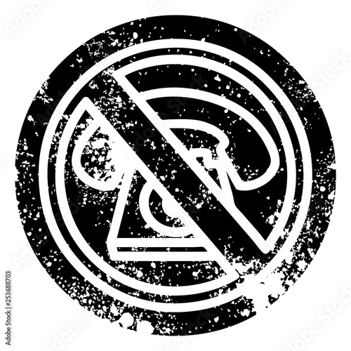 no cold calling distressed icon