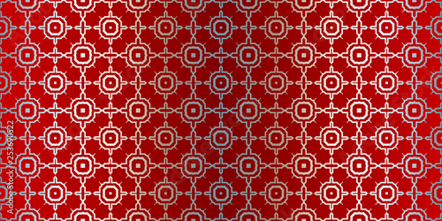 Abstract Vector Seamless Pattern With Abstract Geometric Style. Repeating Sample Figure And Line. For Fashion Interiors Design, Wallpaper, Textile Industry. Silver red color