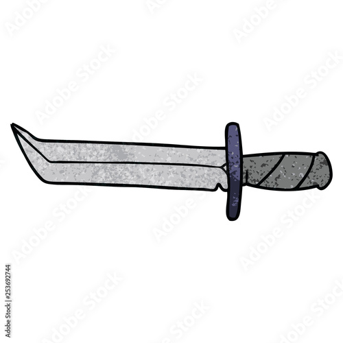 textured cartoon doodle of a short dagger