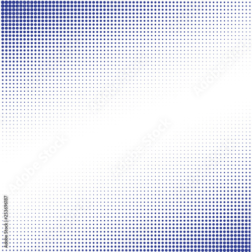Background of  blue dots on the white 