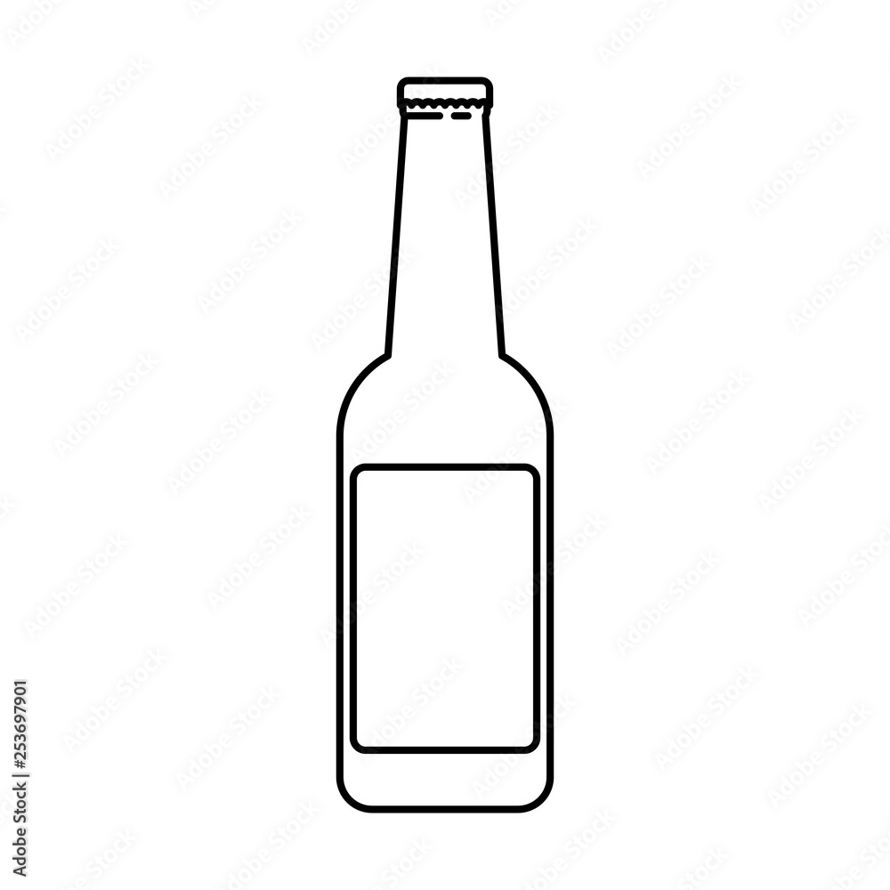 bottle of beer isolated icon bottle of beer isolated icon
