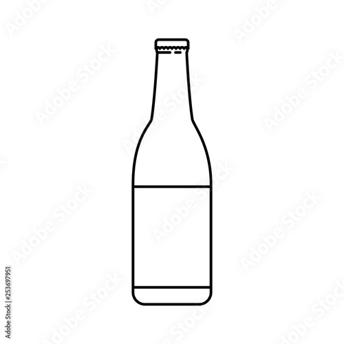 bottle of beer isolated icon