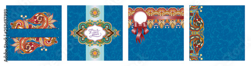 unusual floral ornamental template with place for your text