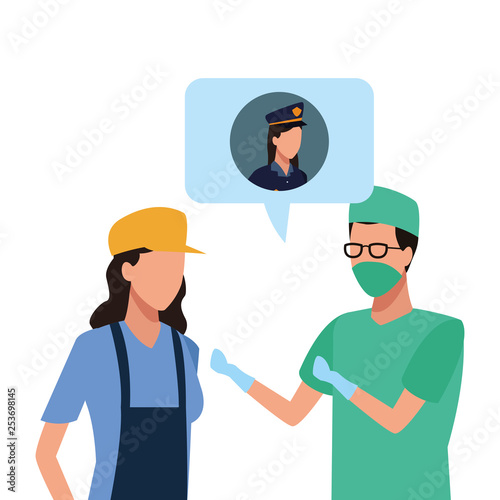 Jobs and professions workers