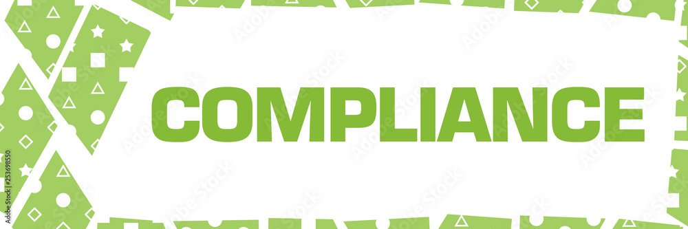 Compliance Green White Chunks Left Border 