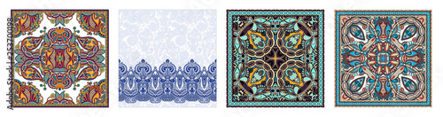 Traditional ornamental floral paisley bandanna