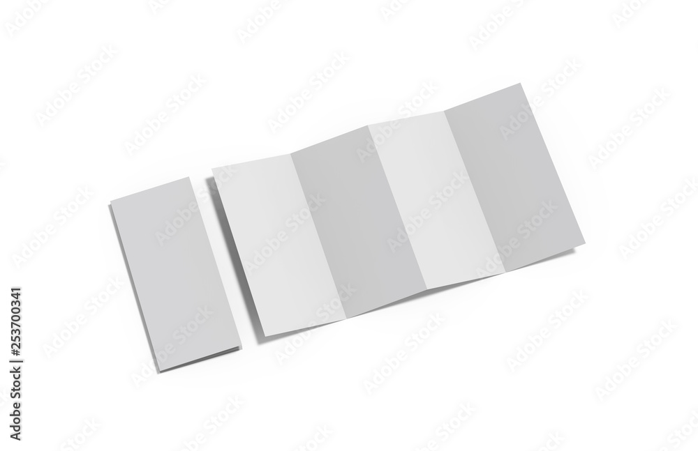 Accordion fold brochure, four fold brochure, eight pages four panel