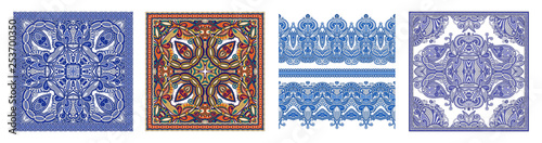 Traditional ornamental floral paisley bandanna