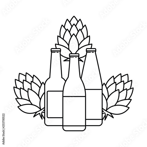 bottle of beer isolated icon