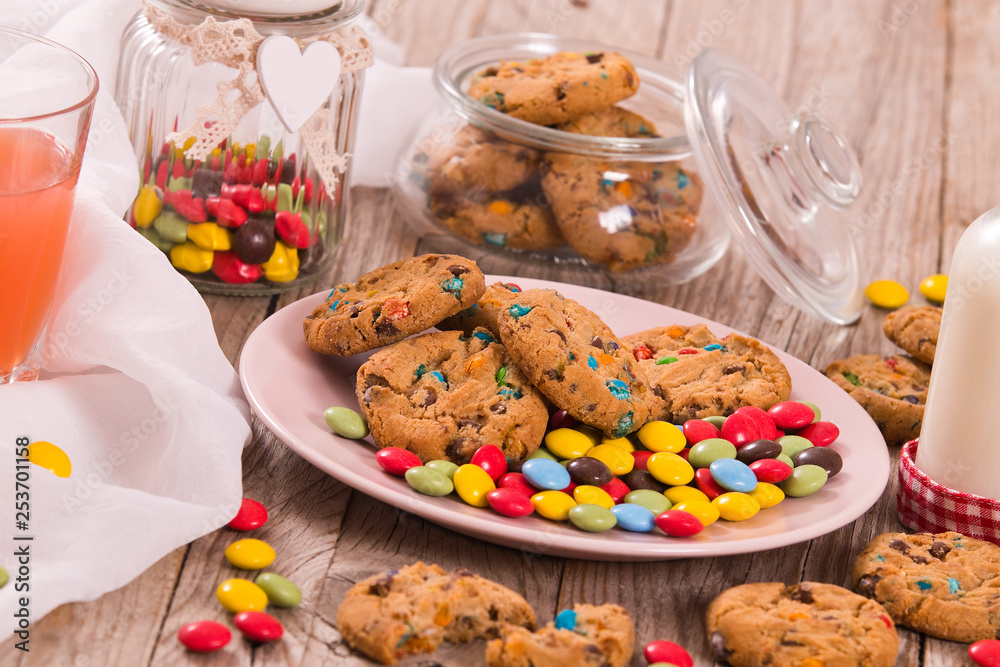 Candy coated cookies. Candy coated cookies.