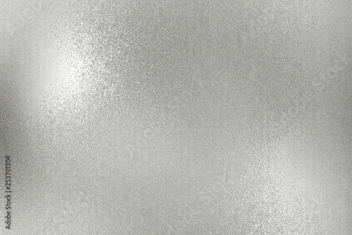 Shiny wave silver metal plate, abstract texture background