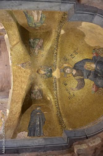 Fethiye Museum interior in Istanbul.  Also known as the Church of Theotokos Pammakaristos is one of the most famous Greek Orthodox Byzantine in Istanbul. photo