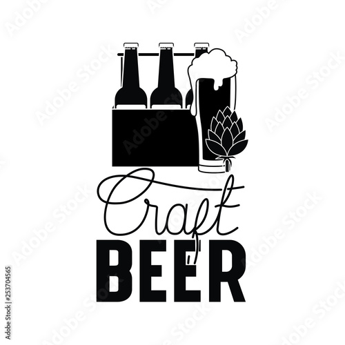 craft beer label isolated icon