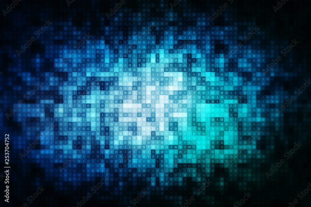 flowing number one and zero text in binary code format in technology background. flowing number one and zero text in binary code format in technology background.