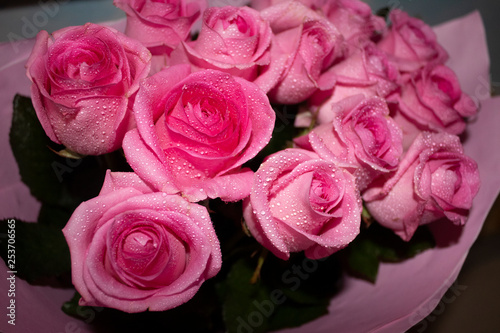 bouquet of pink roses