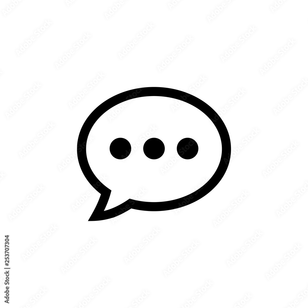 Chat icon vector. Chat Icon in trendy flat style. Speech bubble symbol Chat icon vector. Chat Icon in trendy flat style. Speech bubble symbol