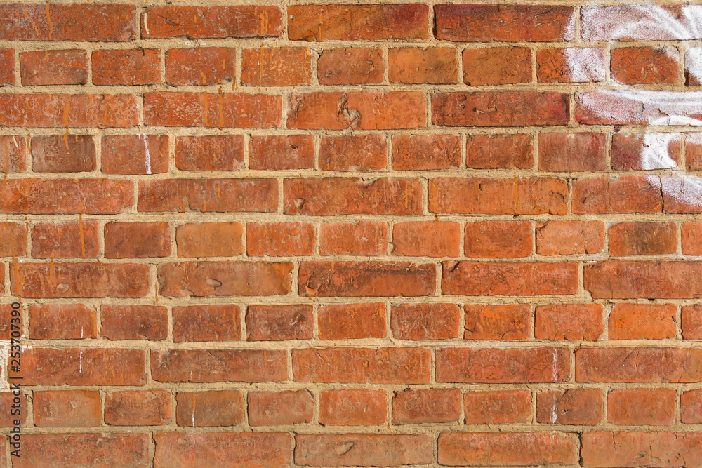 Obraz premium The old red brick wall, texture.