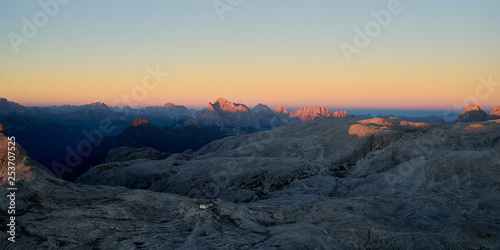 Pale di San Martino plateau at sunset, Primiero, Dolomiti, Italy