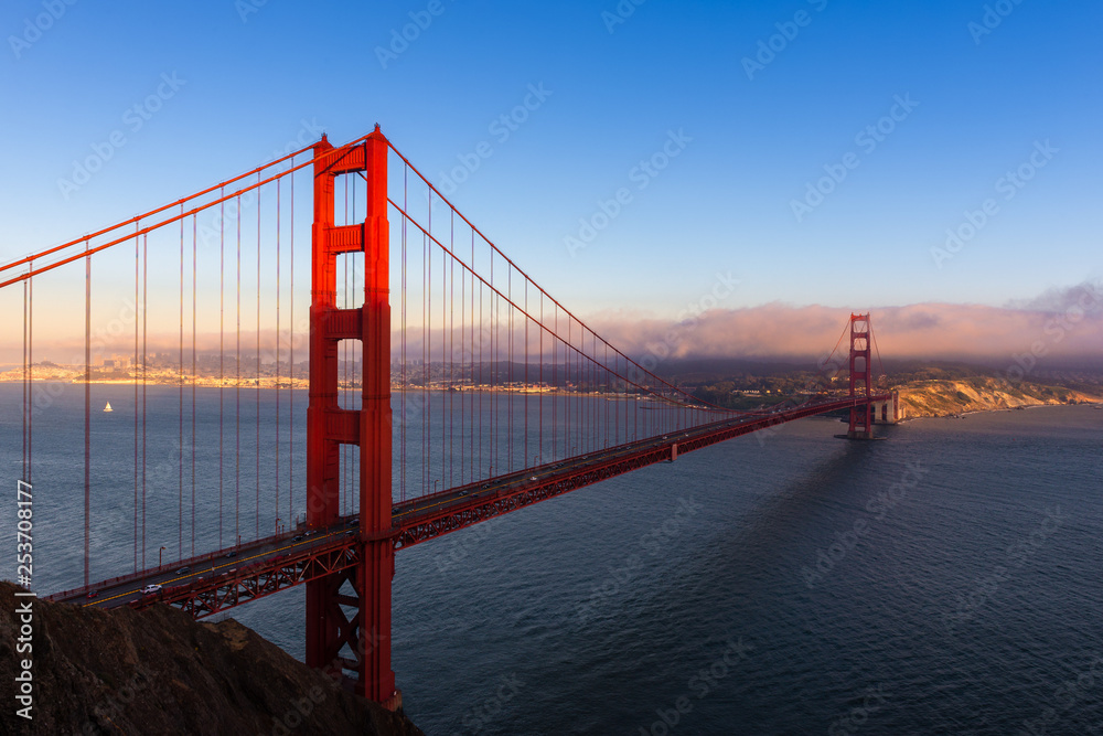 Golden Gate Bridge from Battery Spencer in San Francisco, California, USA
