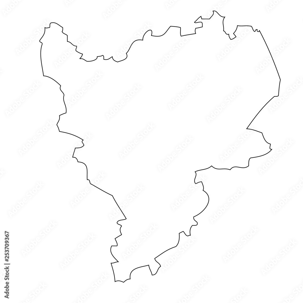 East Midlands - map region of England