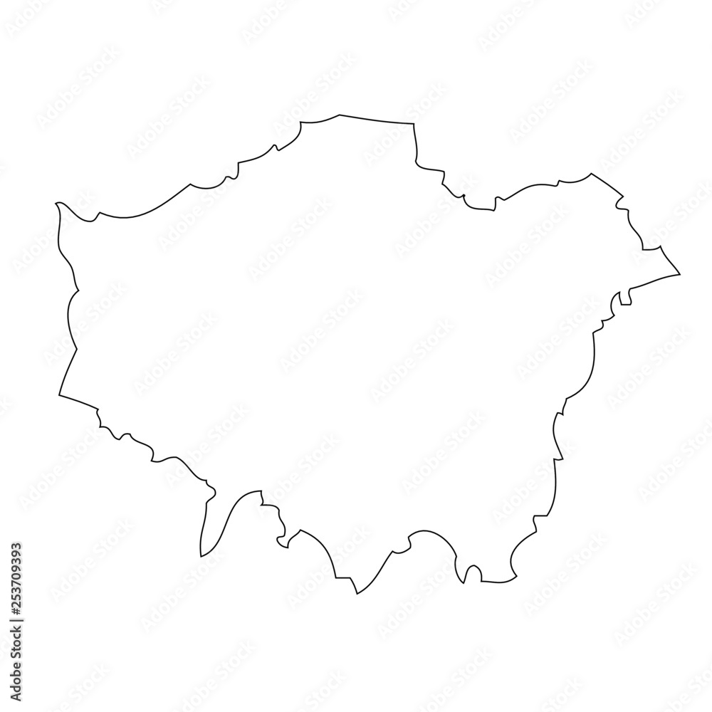 Greater London - map region of England