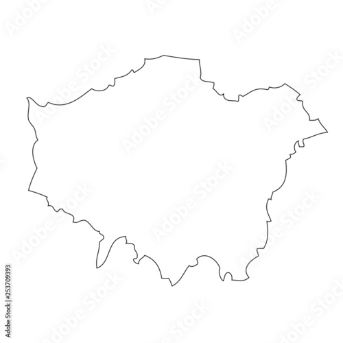 Greater London - map region of England