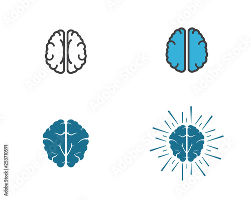 Brain Logo Template vector icon illustration design