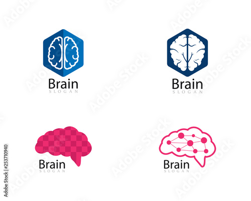 Brain Logo Template vector icon illustration design