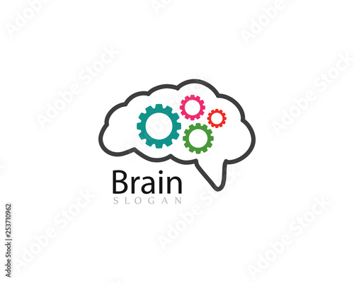 Brain Logo Template vector icon illustration design