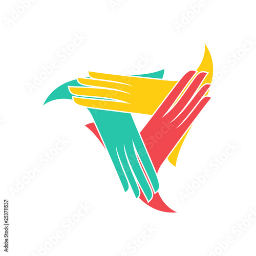 sign language interpreter logo. vector illustration