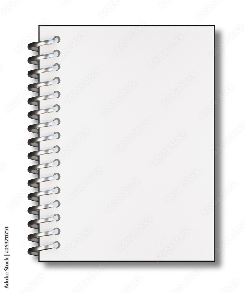 Empty notepad (sketch book) isolated on white background Empty notepad (sketch book) isolated on white background
