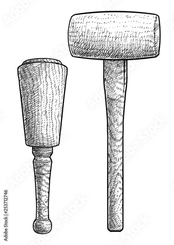 Coping saw, tenon saw illustration, drawing, engraving, ink, line art, vector photo