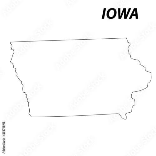 Iowa - map state of USA