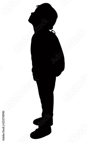 student child silhouette vector