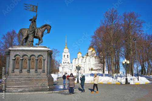 Monument to the Prince Vladimir the Red Sun and sanctifier Feodor, in Vladimir city, Russia photo