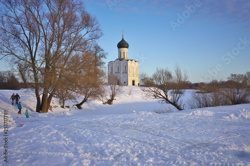Winter landscape in central Russia. Vladimir region.