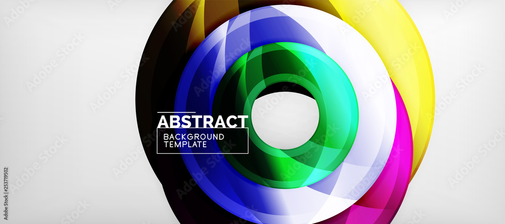 Glossy circles geometric background