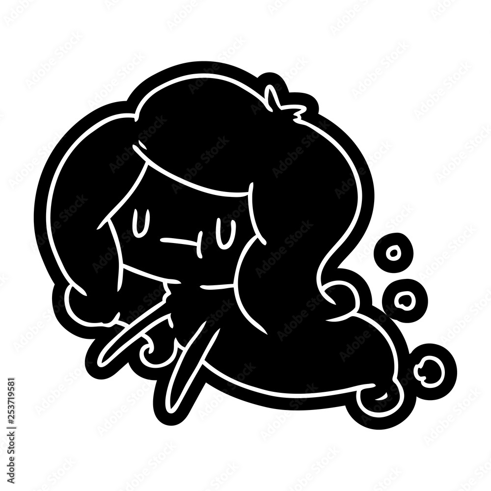 Obraz premium cartoon icon of a kawaii cute ghost