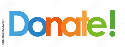 Donate in white background