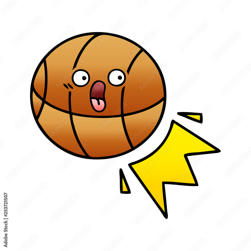 gradient shaded cartoon basketball gradient shaded cartoon basketball