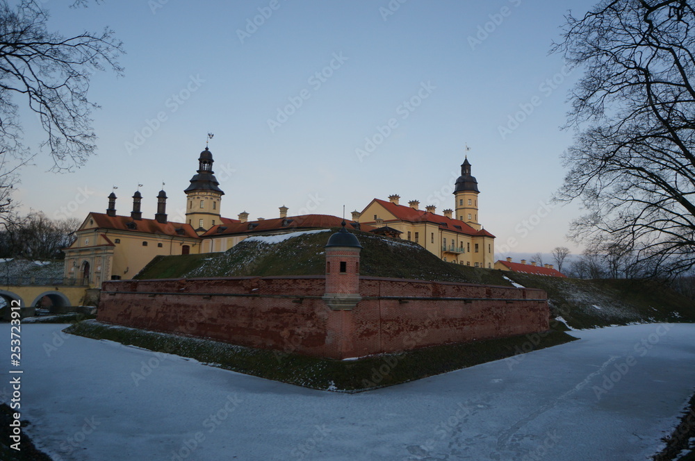 Nesvizh Castle, Belarus in winter 