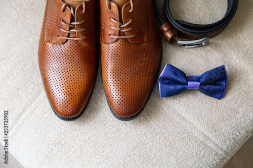 Men's accessories for the groom on the wedding day.