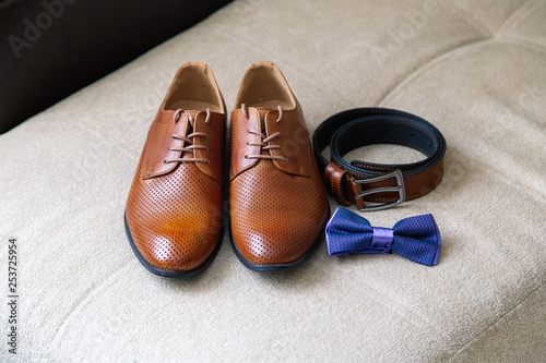 Men's accessories for the groom on the wedding day.