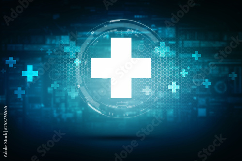 Abstract health science consist health plus digital technology concept modern medical technology. 