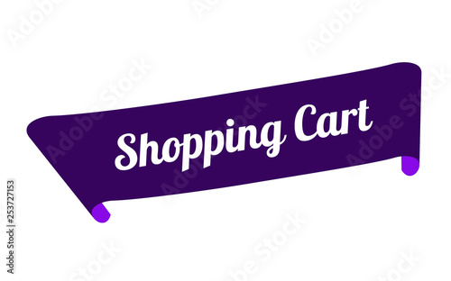 ribbon with text Shopping Cart.