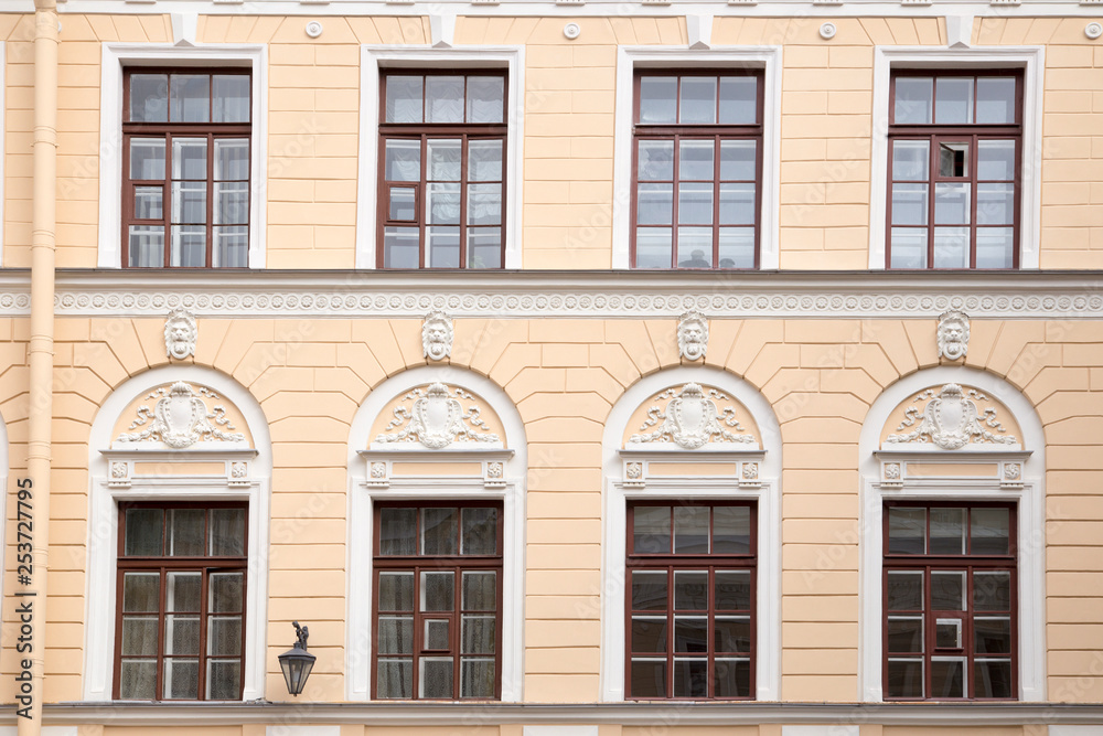 windows and details on an exterior of the building