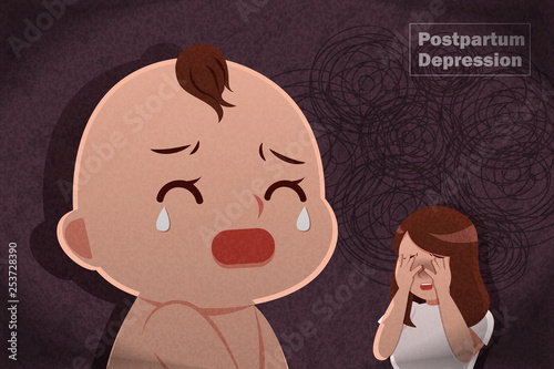 postpartum depression concept